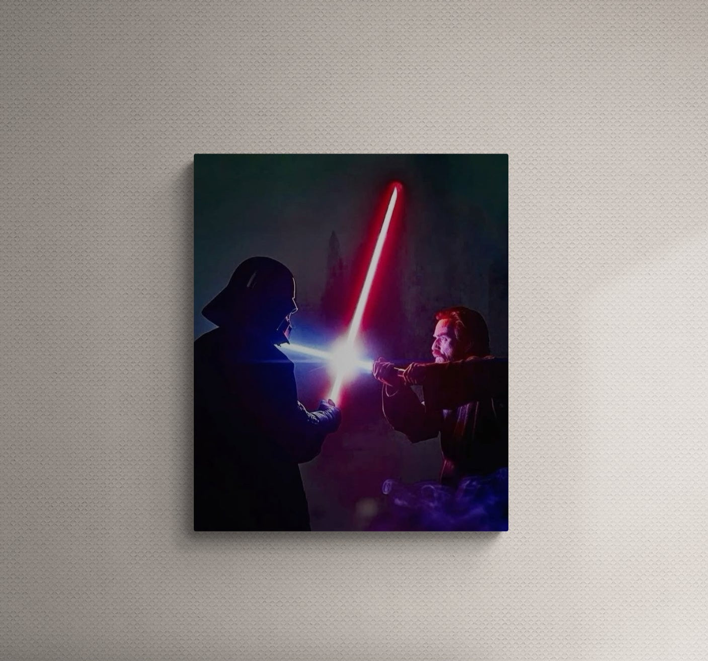 Darth Vader&Obi-Wan NEON Poster(RED & BLUE NEON)