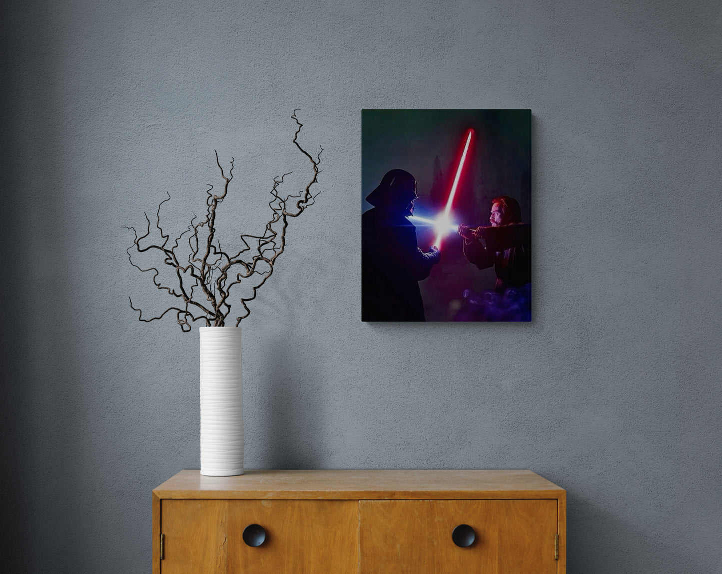 Darth Vader&Obi-Wan NEON Poster(RED & BLUE NEON)