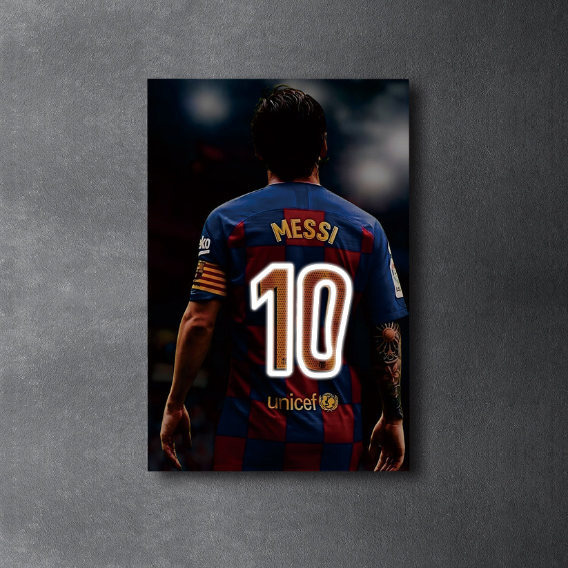 MESSI - NEON POSTER (White LED's)